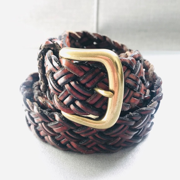 Talbot Brown woven Leather Belt